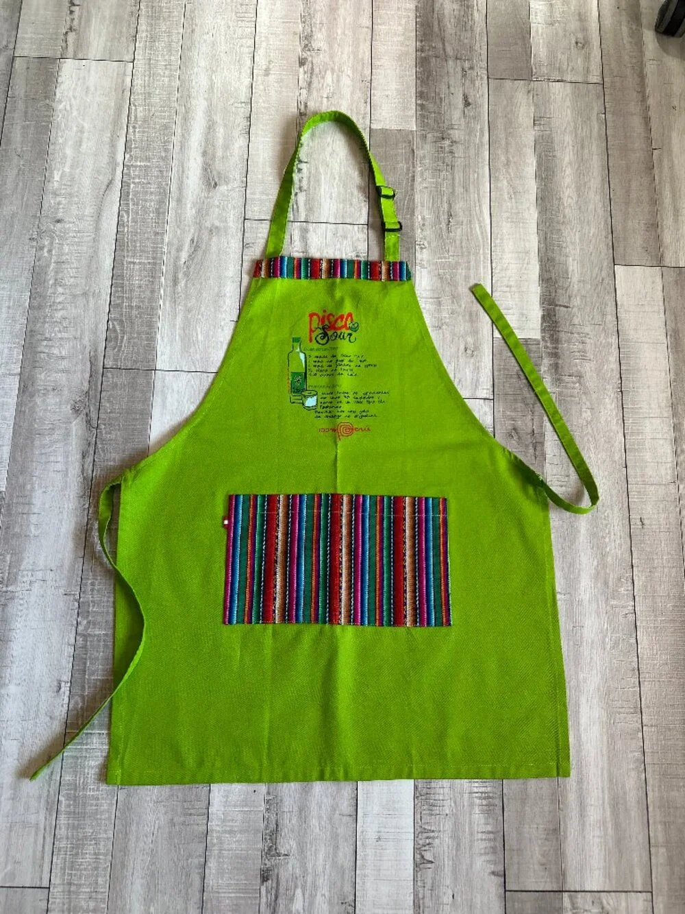 Pisco Sour Apron Bib Chef Large Double Pocket Advertising